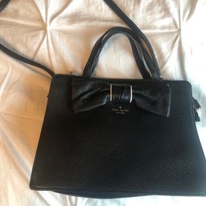Medium black Kate Spade bow satchel